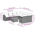 Loungebank in grijs materiaal met gepoedercoat staal en waterdichte tas - Grijs - Tuinsets