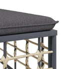 Loungebank in poly rattan en antraciet materiaal voor buitenplezier - Loungebanken