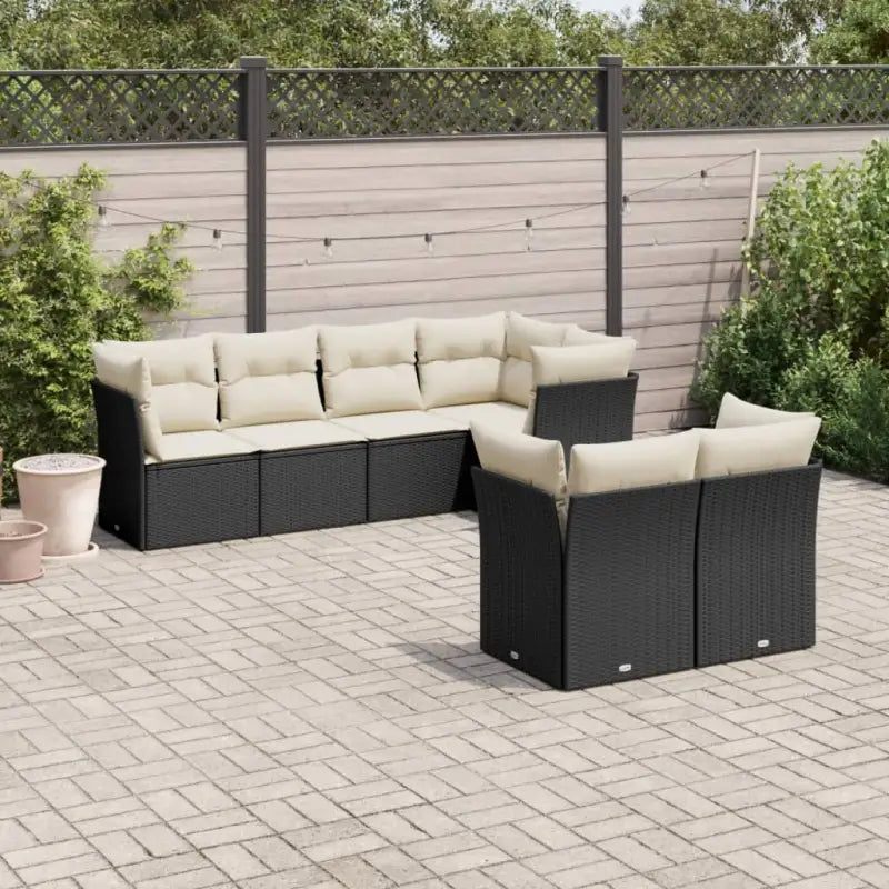 Loungebank in poly rattan met waterdichte tas en gepoedercoat staal - Tuinsets