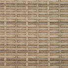 Loungebank met luifel en voetenbanken van poly rattan met gepoedercoat staal - Loungebanken