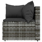 Loungebank met poly rattan en afmetingen kussen voor tuinplezier - Loungebanken