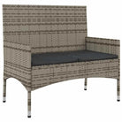 Loungebank met poly rattan en gepoedercoat staal voor in de tuin - Tuinsets