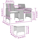 Loungebank met poly rattan en wasbare hoes voor buitenruimte - Loungebanken