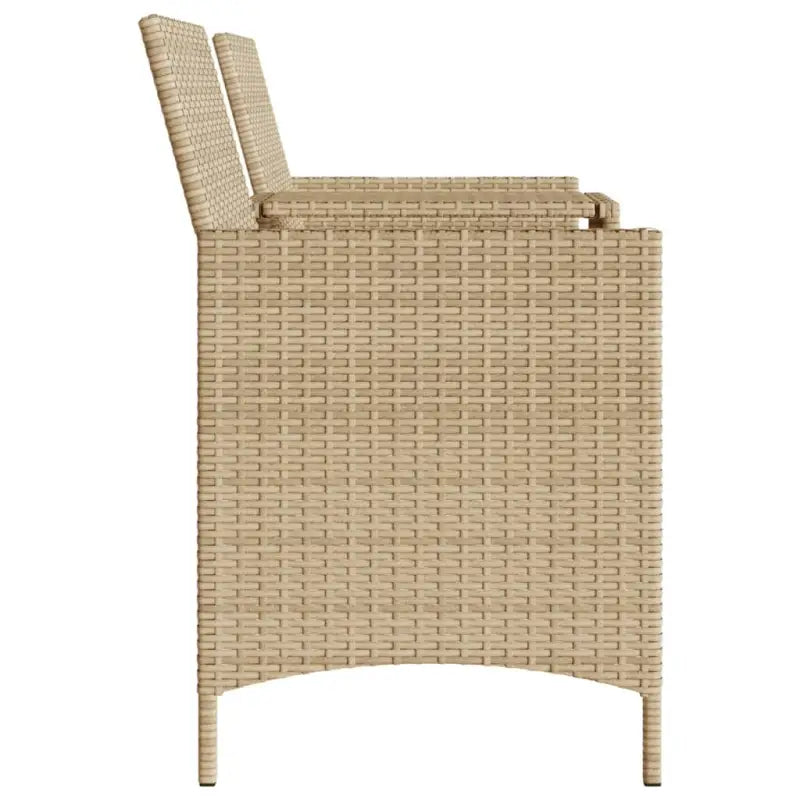 Loungebank met poly rattan en wasbare hoes voor buitenruimte - Loungebanken