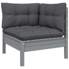 Loungebank met rug- en zijkussens van massief grenenhout - Loungebanken