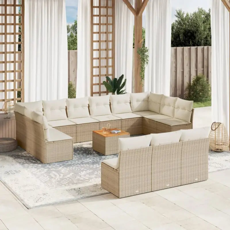 Loungebank set met waterdichte tas en beige materiaal van gepoedercoat staal - Tuinsets