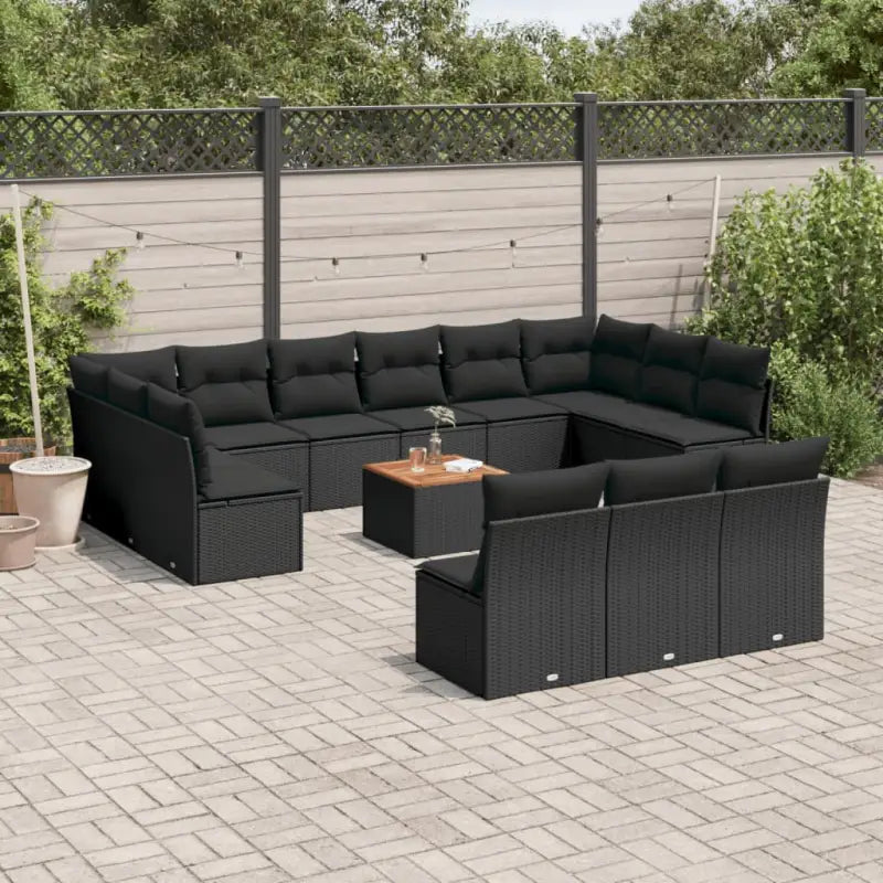 Loungebank set met waterdichte tas en beige materiaal van gepoedercoat staal - Zwart - Tuinsets