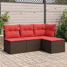 Loungebank set voor buiten met waterdichte tas en gepoedercoat staal - Bruin / Zonder tafel - Tuinsets