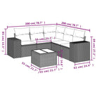 Loungebank tuinset met beige materiaal en gepoedercoat staal afmetingen - Tuinsets