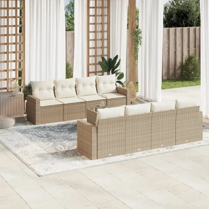 Loungebank Tuinset met beige materiaal en gepoedercoat staal afmetingen - Tuinsets