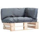 Loungebank van geïmpregneerd grenenhout met rustiek design - Naturel en grijs / 1 - Loungebanken