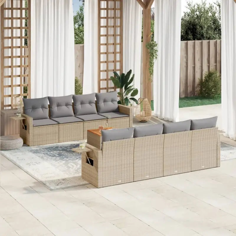 Loungebank van gepoedercoat staal met zwart materiaal en waterdichte tas - Gemengd beige - Tuinsets