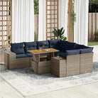 Loungebank van grijs materiaal met gepoedercoat staal afmetingen - Grijs / met opbergruimte - Tuinsets