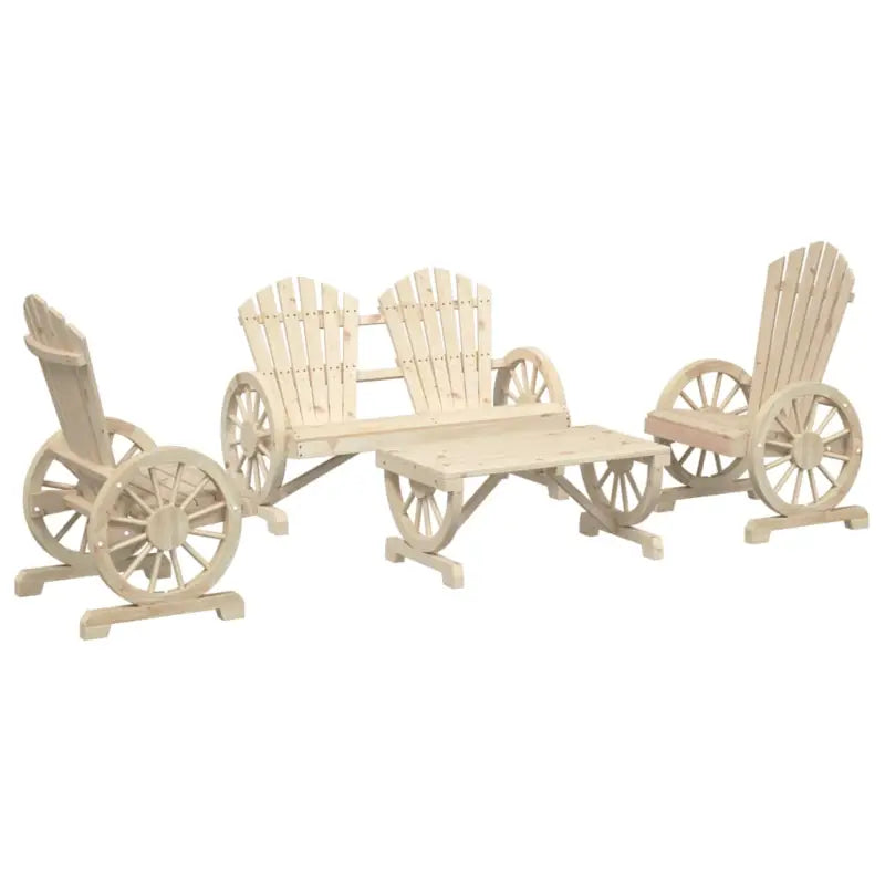 Loungebank van massief vurenhout met duurzame afmetingen - Tuinsets