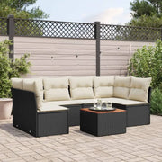 Loungebank van poly rattan en gepoedercoat staal voor tuin of terras - Tuinsets