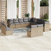 Loungebank van poly rattan met comfortabele zitervaring en gepoedercoat staal - Tuinsets