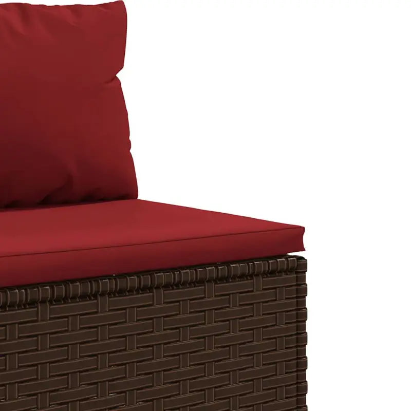 Loungebank van poly rattan met gepoedercoat staal en afmetingen rugkussen - Tuinsets