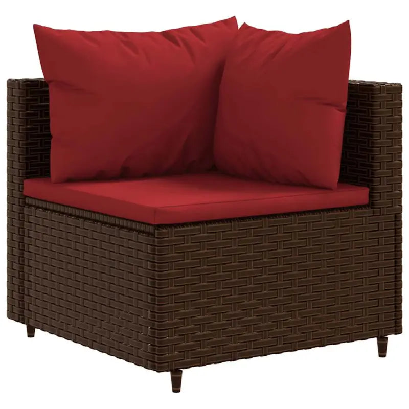 Loungebank van poly rattan met gepoedercoat staal en afmetingen rugkussen - Tuinsets