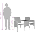 Loungebank van poly rattan met gepoedercoat staal en wasbare hoes - Loungebanken