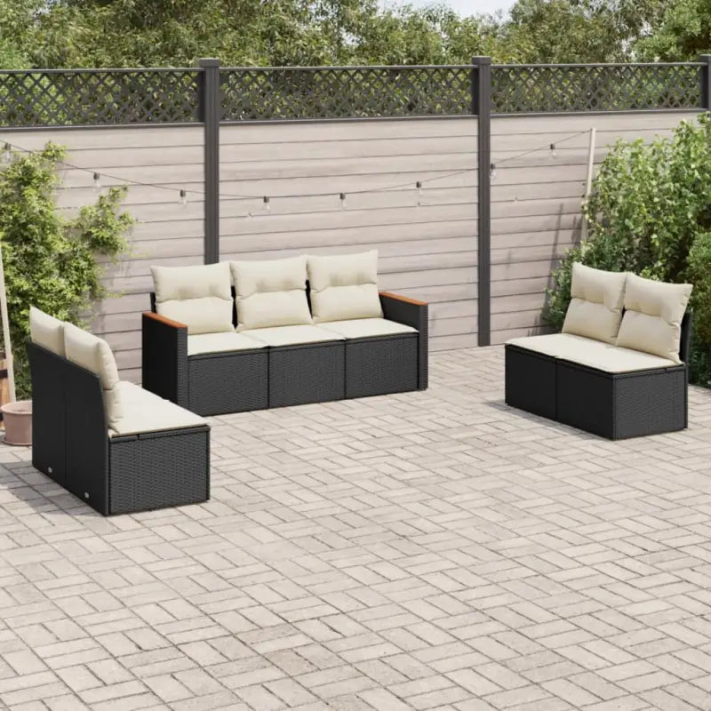 Loungebank van poly rattan met waterdichte tas voor tuinvermaak - Tuinsets