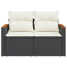 Loungebank van poly rattan met waterdichte zak voor comfortabele zitervaring - Loungebanken