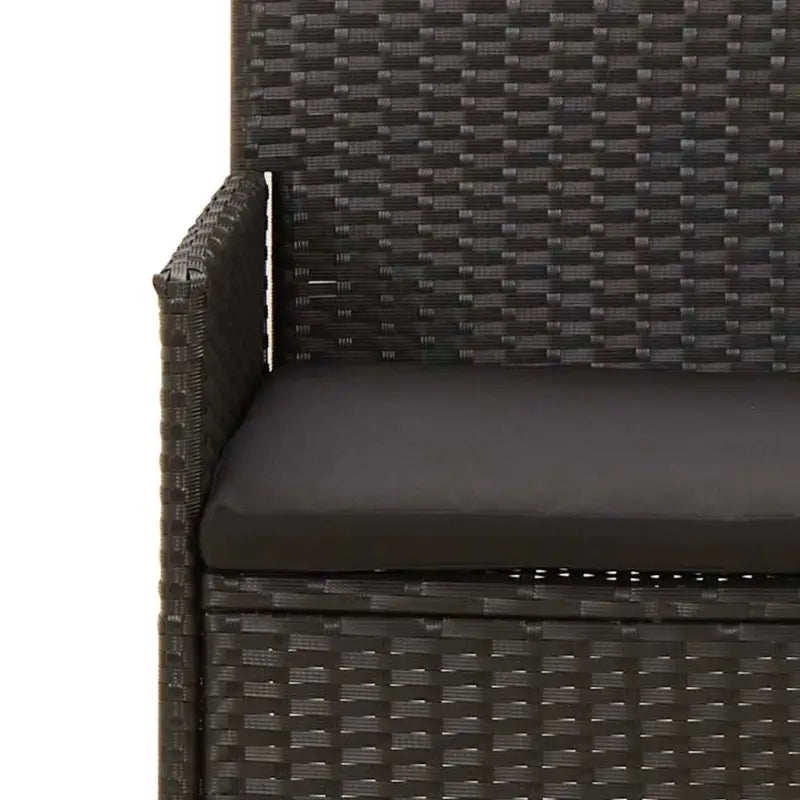 Loungebank voor buiten met zwart materiaal en gepoedercoat staal - Tuinsets