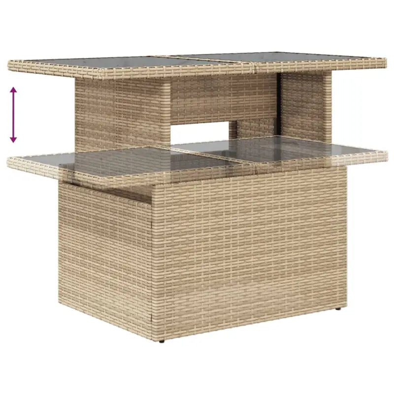 Loungebank voor de tuin met beige materiaal en gepoedercoat staal - Tuinsets