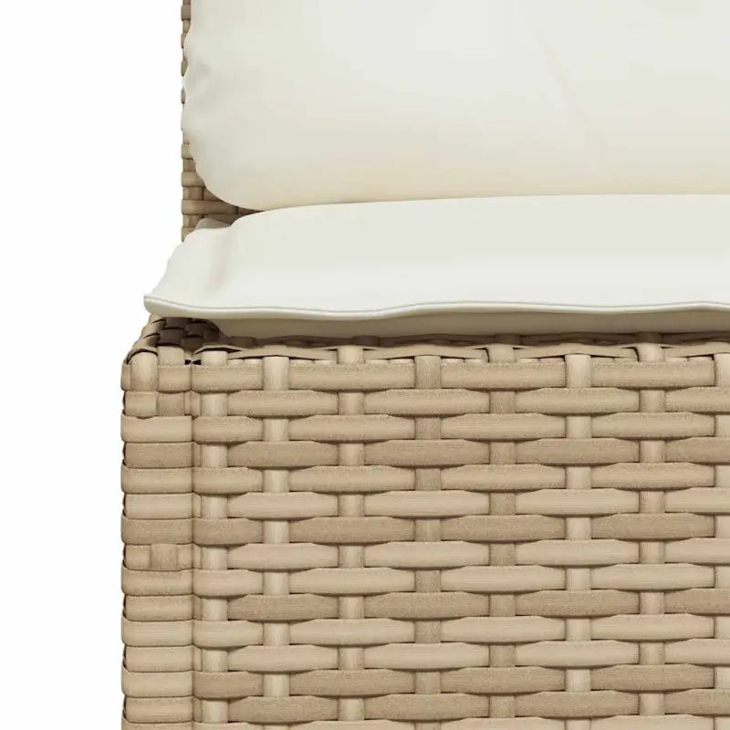 Loungebank voor tuin met beige materiaal en natuurlijke olieafwerking - Tuinsets