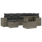 Loungebank voor tuin of terras met grijs materiaal en gepoedercoat staal - Tuinsets