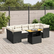 Loungebank voor tuin of terras met zwart materiaal en gepoedercoat staal - Tuinsets
