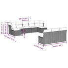 Loungebank voor tuin Terrasse met gepoedercoat staal en beige materiaal - Tuinsets