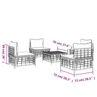 Loungebanken in antraciet poly rattan met gepoedercoat staal - Loungebanken