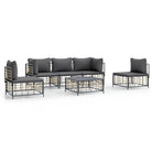 Loungebanken in poly rattan met antraciet materiaal en ruime afmetingen - Loungebanken