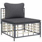 Loungebanken in poly rattan met antraciet materiaal en ruime afmetingen - Loungebanken