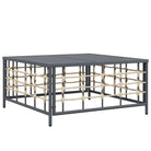 Loungebanken in poly rattan met antraciet materiaal en ruime afmetingen - Loungebanken