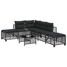 Loungebanken in zwart materiaal met gepoedercoat staal afmetingen - Zwart / 1 - Loungebanken