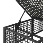 Loungebanken in zwart materiaal met gepoedercoat staal afmetingen - Loungebanken