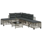 Loungebanken in zwart materiaal met gepoedercoat staal afmetingen - Grijs / 1 - Loungebanken