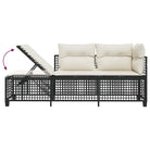 Loungebanken in zwart materiaal met gepoedercoat staal afmetingen - Loungebanken