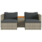 Loungebanken met grijs materiaal en gepoedercoat staal voor buiten - Loungebanken