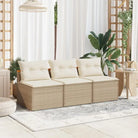 Loungebanken met poly rattan voor een comfortabele zitervaring - Beige / 1 - Loungebanken