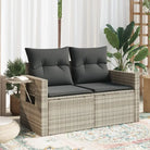 Loungebanken met poly rattan voor een comfortabele zitervaring buiten - Lichtgrijs / 1 / zonder opbergruimte