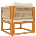 Loungebanken van massief acaciahout met comfortabele zit- en rugkussens - Loungebanken