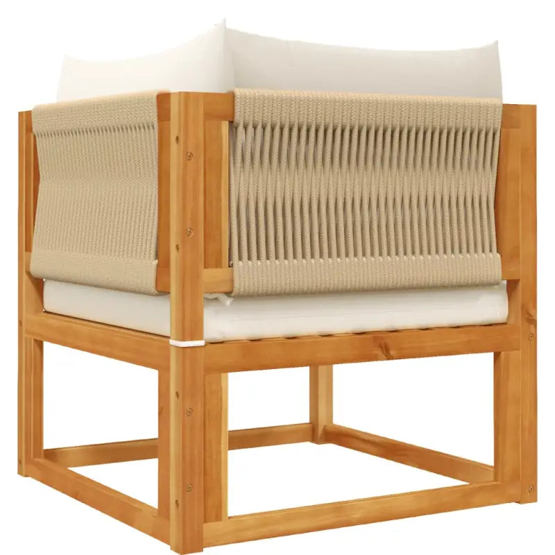 Loungebanken van massief acaciahout met comfortabele zit- en rugkussens - Loungebanken