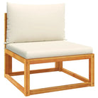 Loungebanken van massief acaciahout met comfortabele zit- en rugkussens - Loungebanken