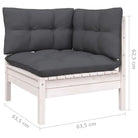 Loungebankset van massief grenenhout voor in de tuin - Tuinsets