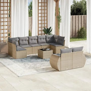 Loungeset in beige materiaal met waterdichte tas en gepoedercoat staal - Tuinsets