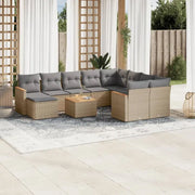 Loungeset in gemengd beige materiaal voor buitenplezier - Tuinsets