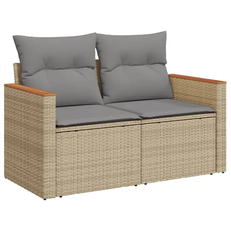 Loungeset in gemengd beige materiaal voor buitenplezier - Tuinsets