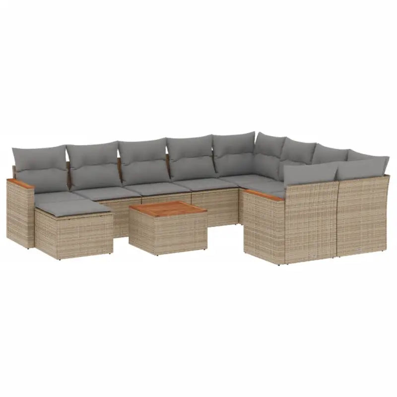 Loungeset in gemengd beige materiaal voor buitenplezier - Tuinsets